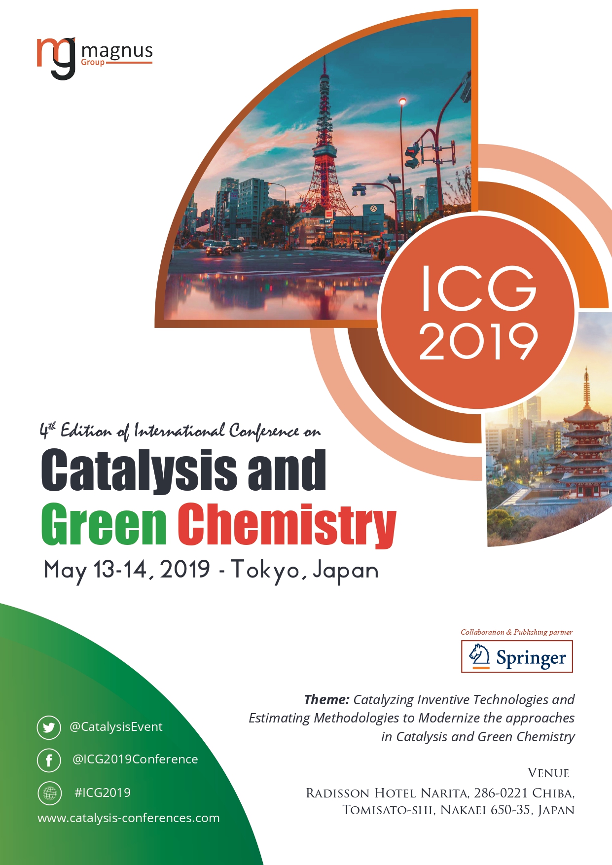 4th Edition of International Conference on  Catalysis and Green Chemistry | Tokyo, Japan Book