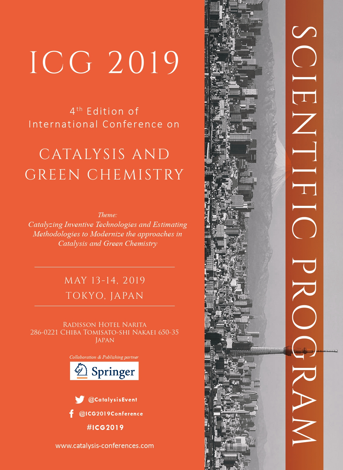 4th Edition of International Conference on  Catalysis and Green Chemistry | Tokyo, Japan Program